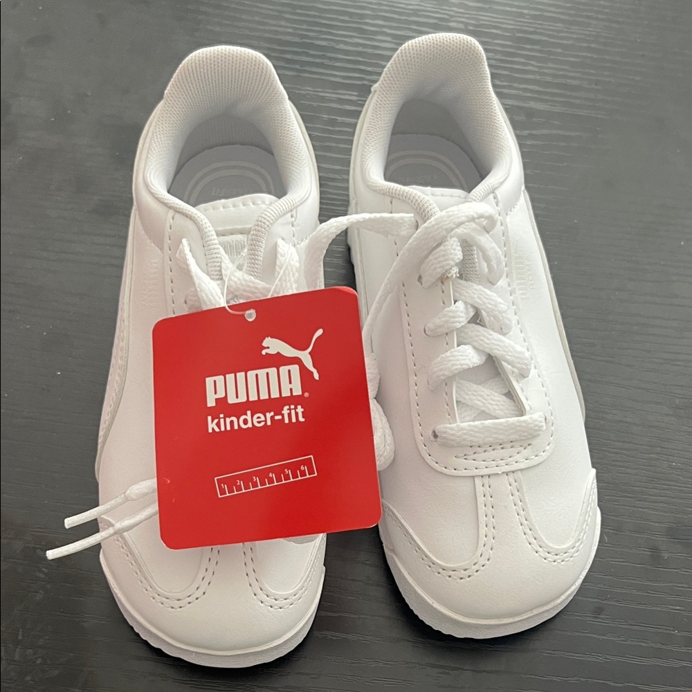 PUMA Kids Classic White Sneakers